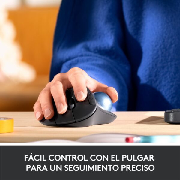 Ratón Logitech Ergo M575 Ratón Trackball Inalámbrico 2000DPI Gris - Imagen 3