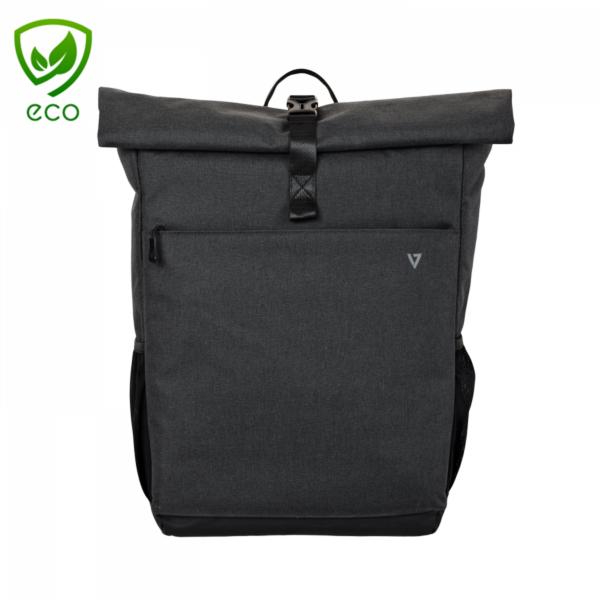 Mochila V7 para portátil de 16'' Elite Rolltop Gris - Imagen 5