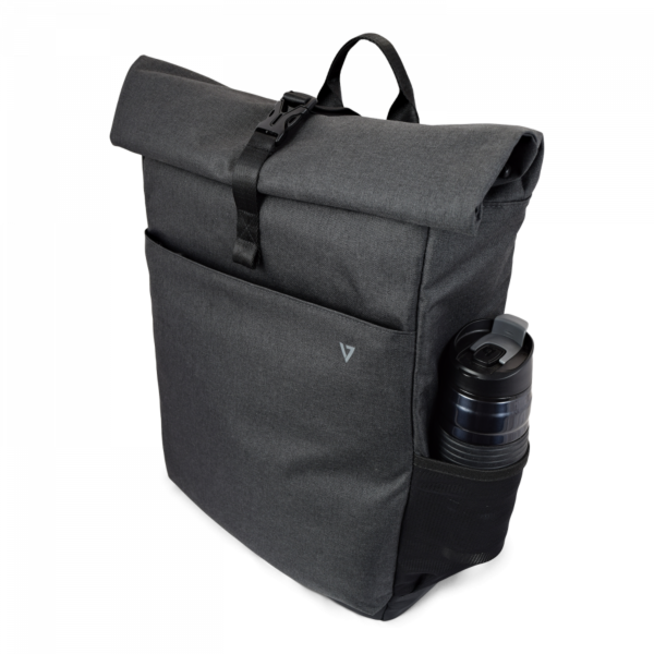Mochila V7 para portátil de 16'' Elite Rolltop Gris