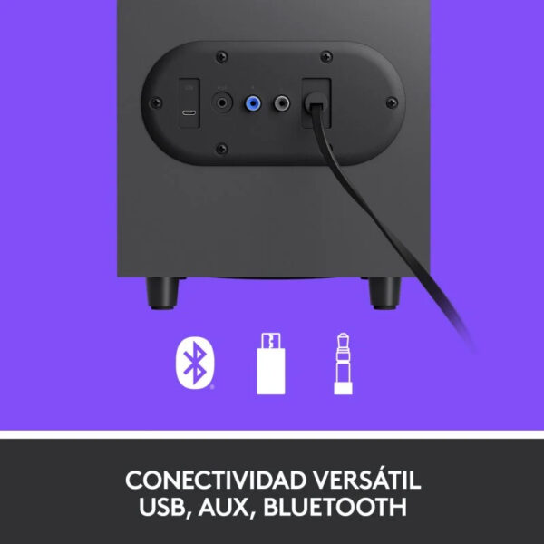 Logitech Z407 Bluetooth Altavoces para Ordenador con Subwoofer Usado  **No suena el subwoofer, los satelites si, pero el subwoofer no emite sonido.** - Imagen 5