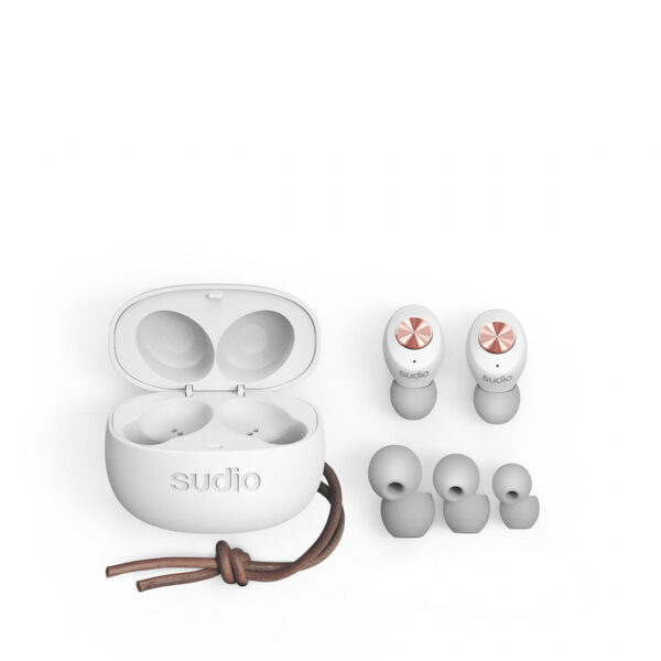 Auriculares de botón Sudio Tolv Bluetooth True Wireless Blanco (NUEVO) - Imagen 4