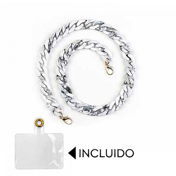 Cordón Belyo universal para movil Pendant Gris veteado