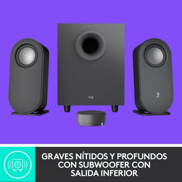 Logitech Z407 Bluetooth Altavoces para Ordenador con Subwoofer Usado  **No suena el subwoofer, los satelites si, pero el subwoofer no emite sonido.** - Imagen 3