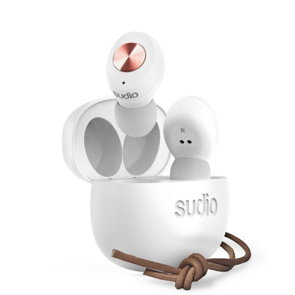Auriculares de botón Sudio Tolv Bluetooth True Wireless Blanco (NUEVO) - Imagen 3