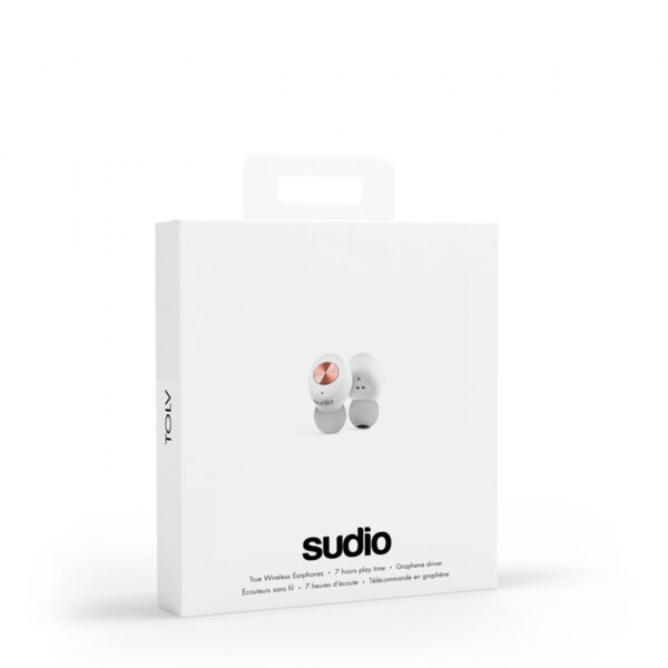 Auriculares de botón Sudio Tolv Bluetooth True Wireless Blanco (NUEVO) - Imagen 6