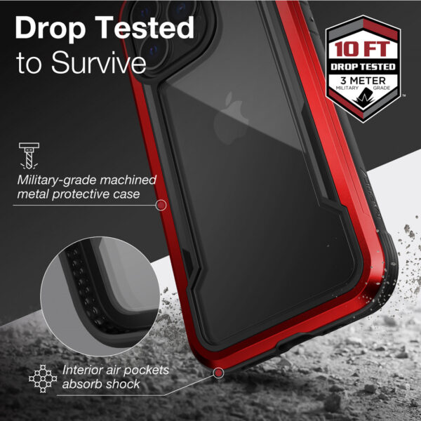 Funda X-Doria Raptic Shield Pro compatible con Apple iPhone 13 Pro roja - Imagen 3