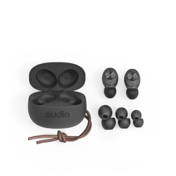 Auriculares de botón Sudio Tolv Bluetooth True Wireless Negro (NUEVO) - Imagen 3