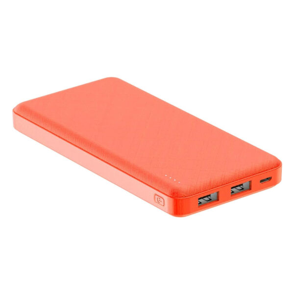 Power Bank Celly PBE10000OR 10.000 mAh 2 Salidas USB-A Naranja - Imagen 3