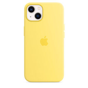 Funda original Apple silicona con MagSafe para Apple iPhone 13 color limon