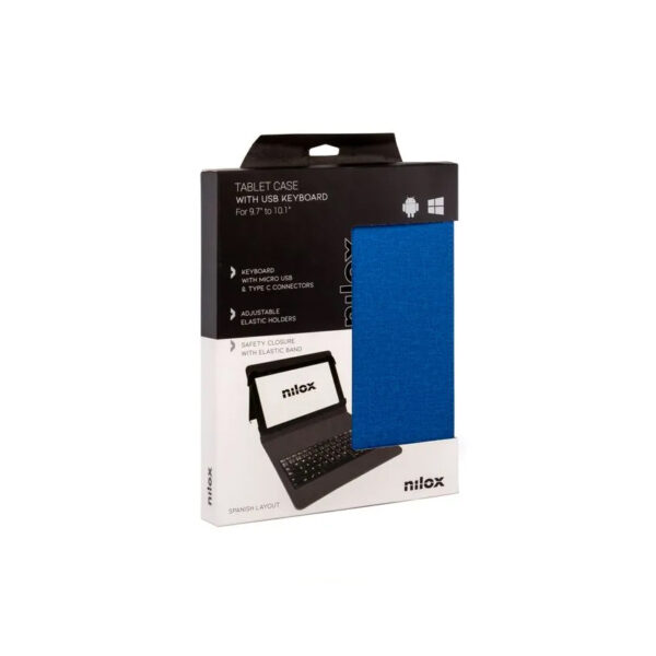 Funda Teclado en Español (ñ) Nilox USB 10,1'' Azul - Imagen 7