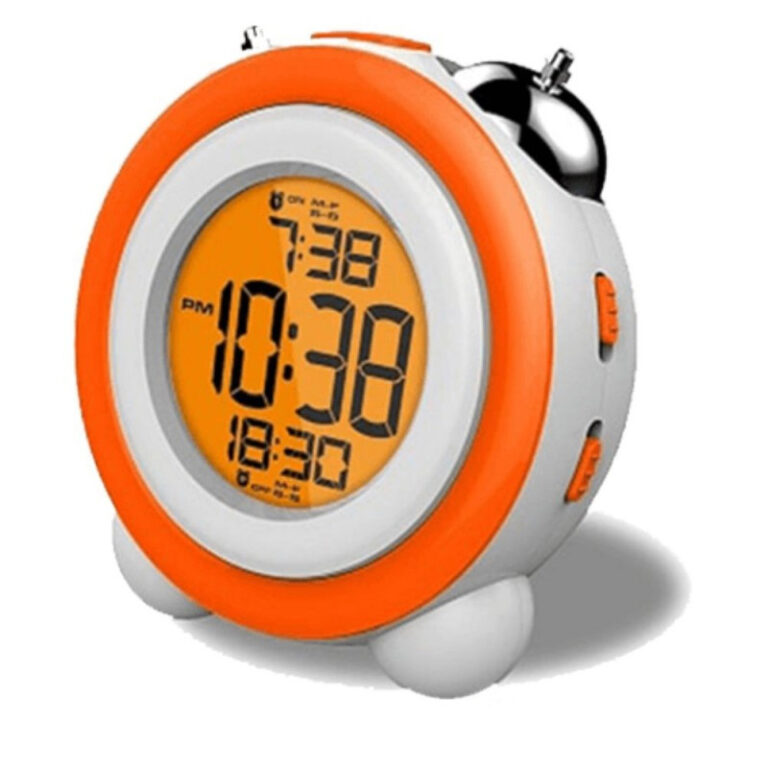 Reloj Despertador digital Daewoo DCD-220 naranja retroiluminada alarma dual