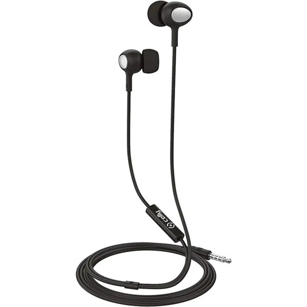 Auriculares de botón Celly UP500BK con microfono y conector de 3,5 mm Negro