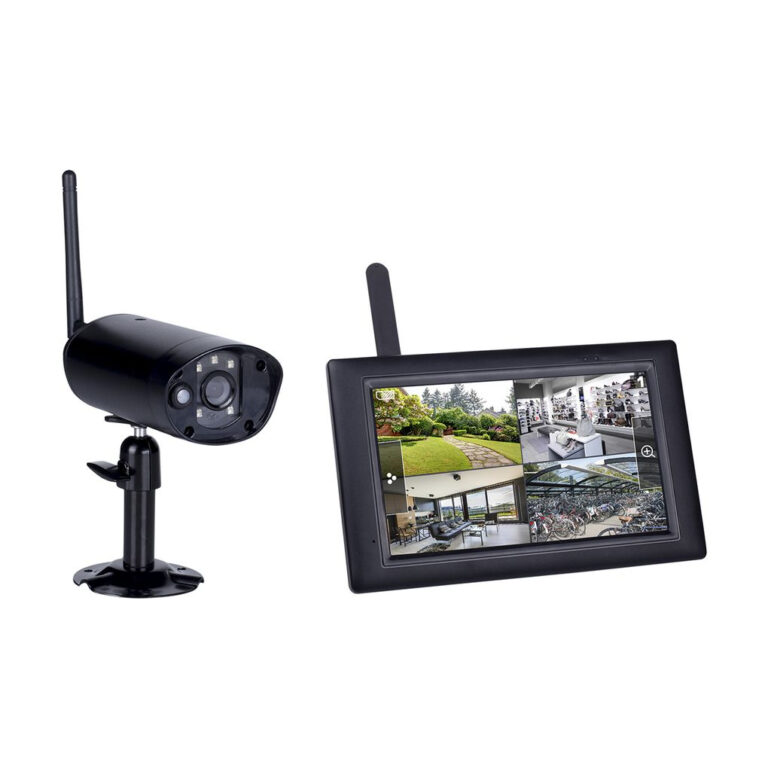 Sistema de cámara CCTV inalámbrico + monitor de 7'' Smartwares CS96DVR negro
