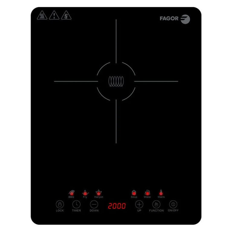Placa de Inducción Portátil Fagor Lexie Ultraslim 4 Zonas 2000W Negra