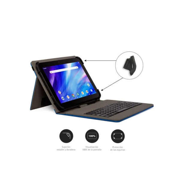 Funda Teclado en Español (ñ) Nilox USB 10,1'' Azul - Imagen 2