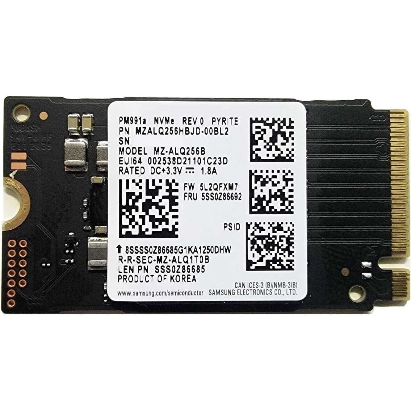 samsung ssd 256gb pm991 m 2 2242