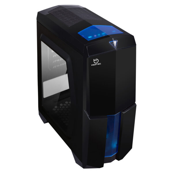 Caja de Ordenador Hiditec NG-X1 Black USB 3.0 con Ventana Negra - Imagen 2