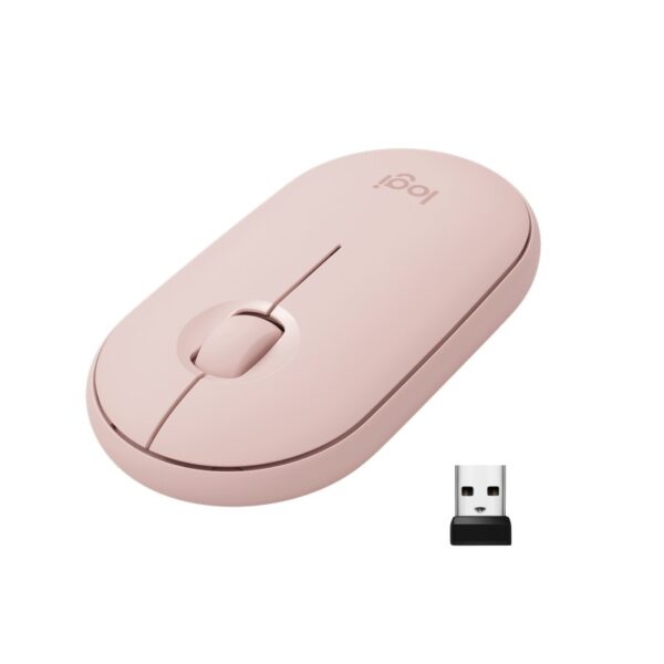 Logitech Pebble M350 Ratón Óptico Inalámbrico Rosa Usado **Sin embalaje original.**