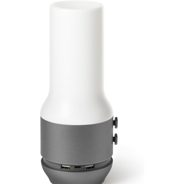 Lámpara Lexon LED Terrace 3 en 1 - Altavoz Bluetooth - Cargador - Gris Gun Metal - Imagen 3