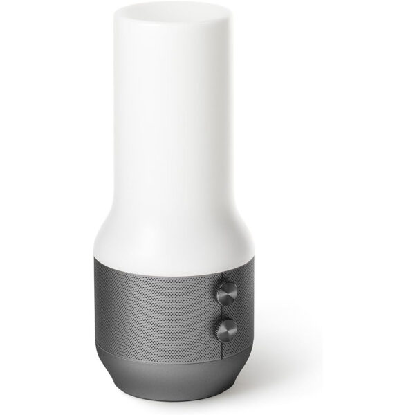 Lámpara Lexon LED Terrace 3 en 1 - Altavoz Bluetooth - Cargador - Gris Gun Metal