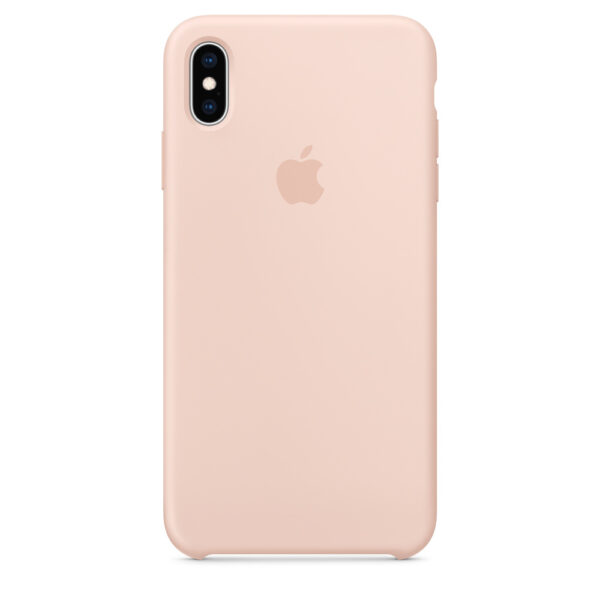 Funda original Apple para Apple iPhone XS Max Silicona color rosa arena