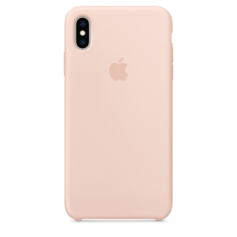 Funda original Apple para Apple iPhone XS Max Silicona color rosa arena