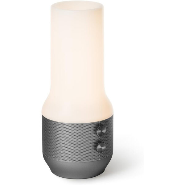 Lámpara Lexon LED Terrace 3 en 1 - Altavoz Bluetooth - Cargador - Gris Gun Metal - Imagen 2