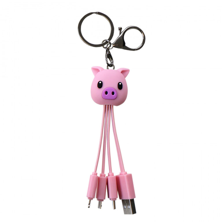 Cable Yello Koko Pig 3 en 1 USB A/micro USB y USB C y Lightning 0,15m