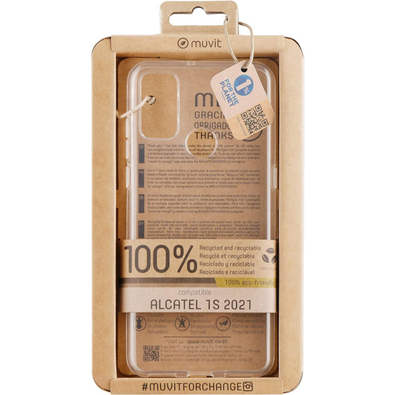 Funda Muvit for Change para Alcatel 1S 2021 recycletek transparente