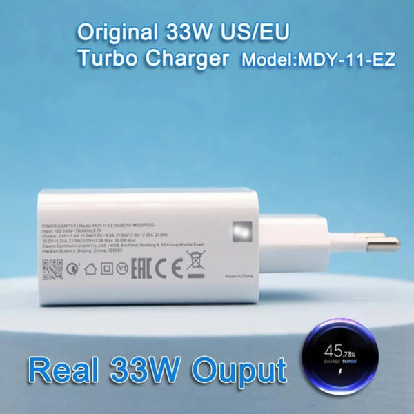 Cargador original Xiaomi Turbo Carga 33W MDY-11-EZ **Sin embalaje original** - Imagen 3