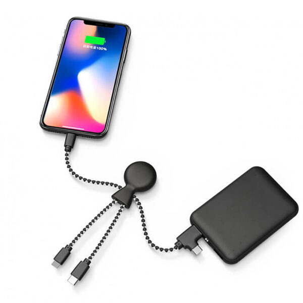 Xoopar Pack Bio powerbank 5.000 mAh+cable multi USB/Tipo C/micro USB y Light.. - Imagen 3