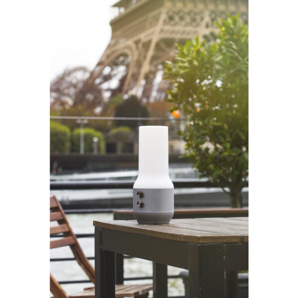 Lámpara Lexon LED Terrace 3 en 1 - Altavoz Bluetooth - Cargador - Gris Gun Metal - Imagen 7