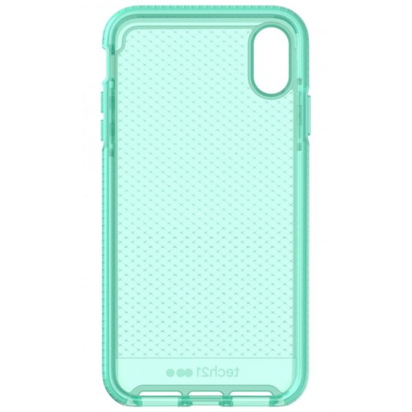 Funda de Silicona Tech21 Evo Check verde aguamarina para Apple iPhone XS Max - Imagen 2