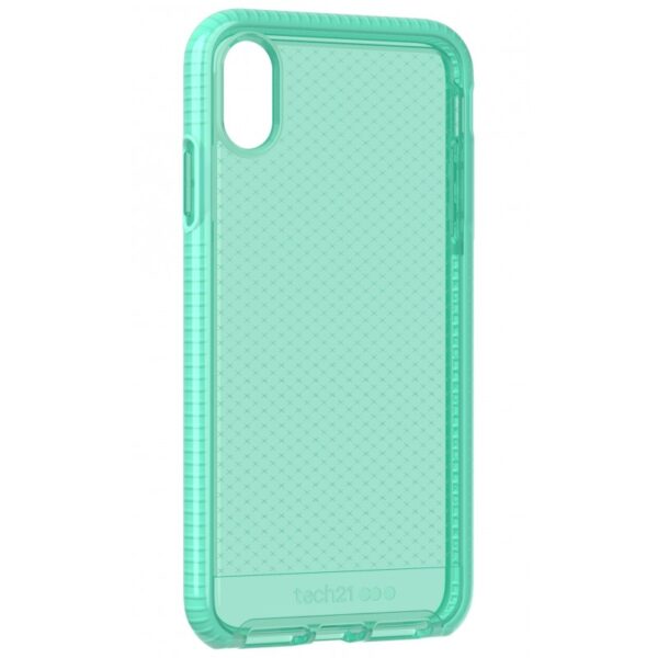 Funda de Silicona Tech21 Evo Check verde aguamarina para Apple iPhone XS Max - Imagen 4