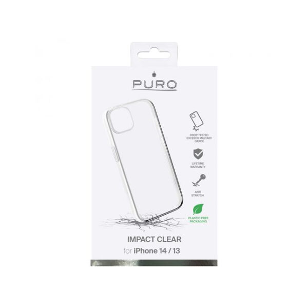 Funda Puro Impact Clear para Apple iPhone 14 Transparente Usada - Imagen 4