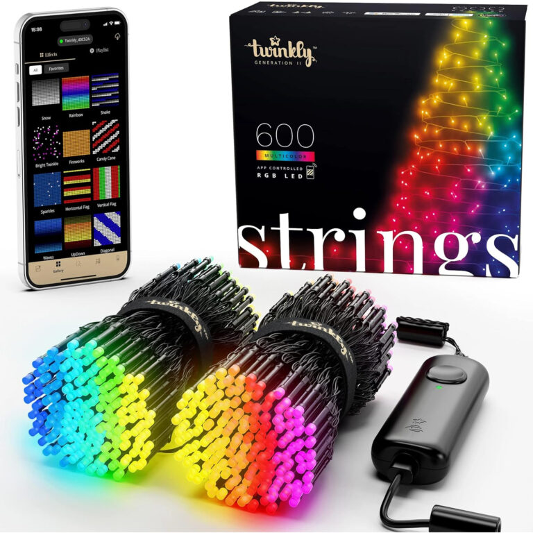 Twinkly Strings - Cadena de Luces de Navidad con 600 LED RGB Interior y Exterior
