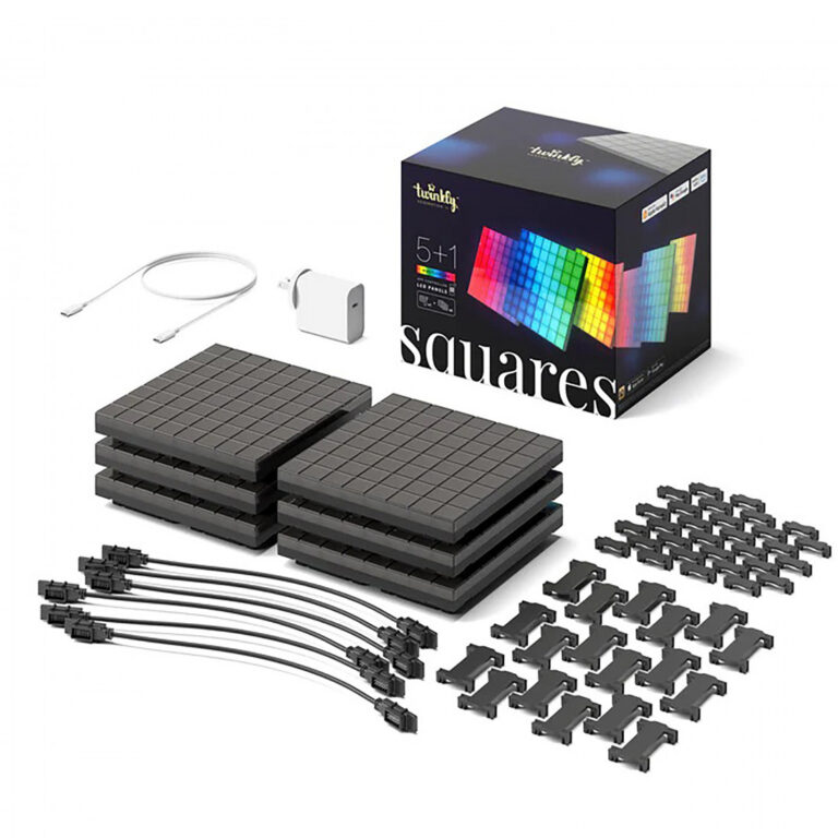 Twinkly Square Block Kit 6 - 64 RGB Pixel - 20x20cm Bluetooth + Wi-Fi IP20