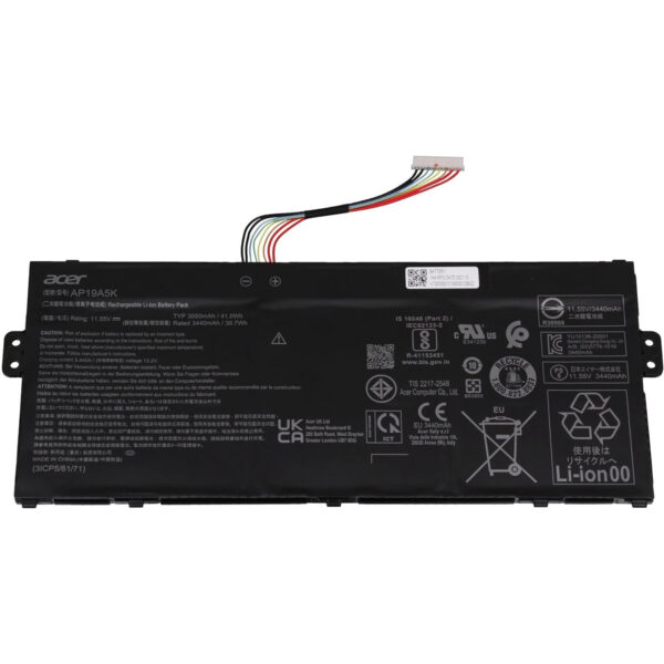 Batería Original Acer AP19A8K 11.55V 3550mAh 41.0Wh.