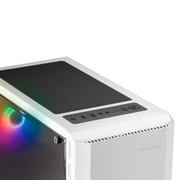 Caja ordenador Mars Gaming MC-X2 FRGB USB 3.0 Blanca con Ventana Usada - Imagen 4