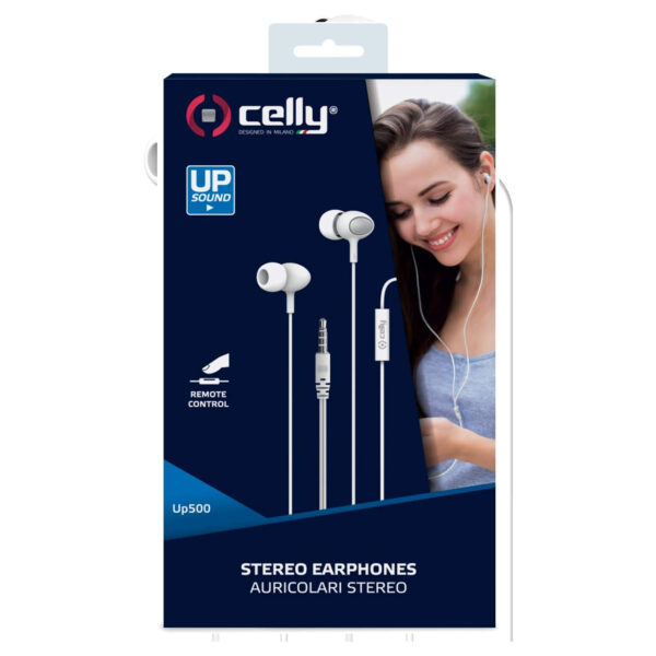 Auriculares de botón Celly UP500WH con microfono y conector de 3,5 mm Blanco - Imagen 3