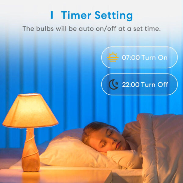 Meross 2 Bombillas LED Multicolor Inteligente WiFi - Regulable 9W, E27 - Imagen 5