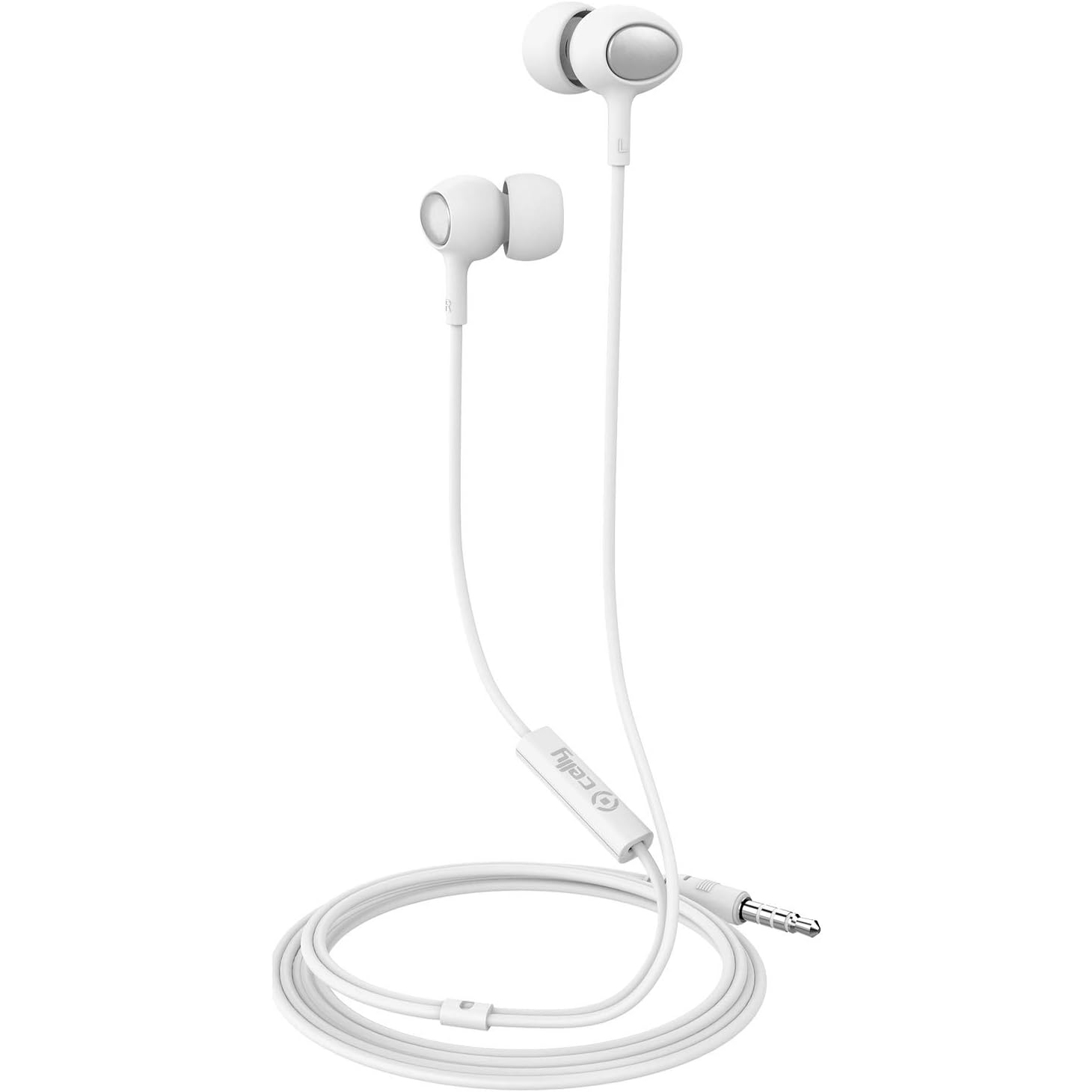 Auriculares Botón 3,5 Mm Blanco