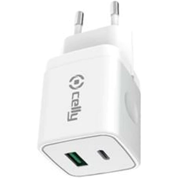 Cargador de pared Celly 20W USB-C Blanco