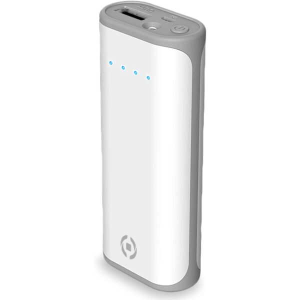 Power Bank Universal Celly Daily 5000 mAh Blanco con luz