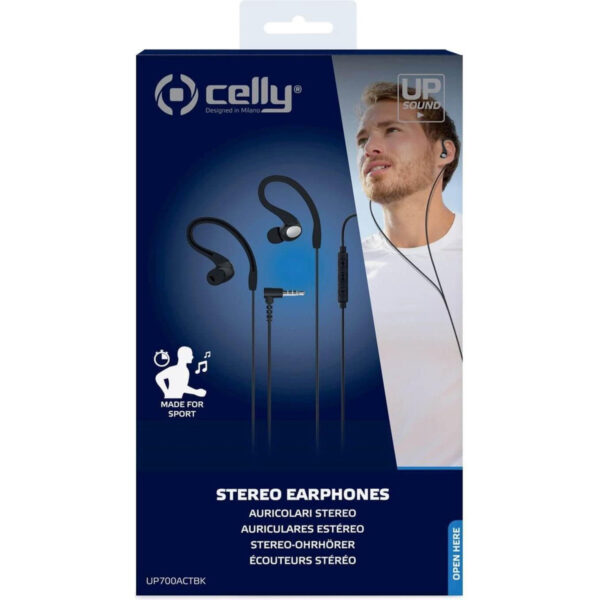 Auriculares de botón Celly UP700 Active Sport y conector de 3,5 mm Negro - Imagen 4