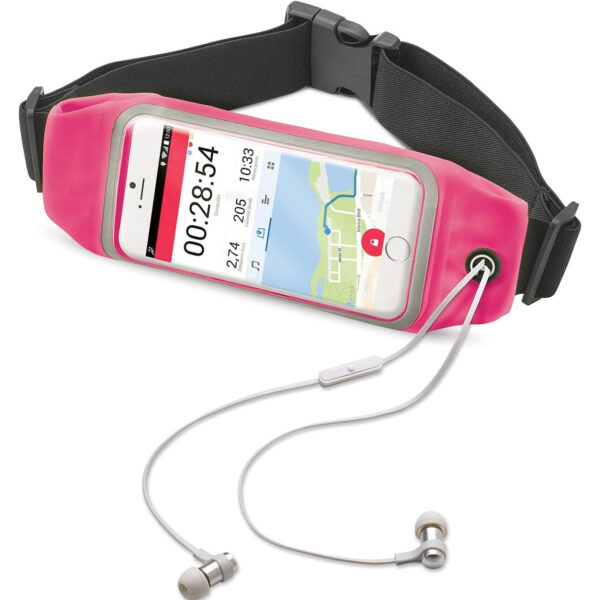 Cinturón Celly ESRUNBDUOXXLPK Run Belt Duo Riñonera para Smartphone 6.5'' rosa