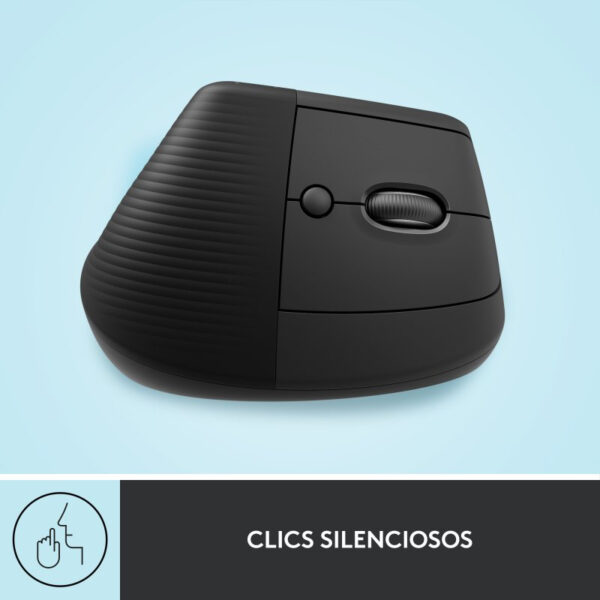 Logitech Lift Ratón Inalámbrico Vertical para Diestros 4000 DPI Gris-Negro Usado - Imagen 7