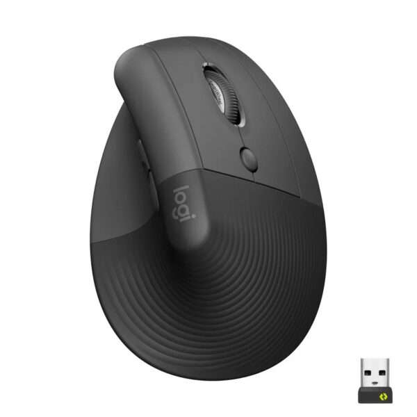 Logitech Lift Ratón Inalámbrico Vertical para Diestros 4000 DPI Gris-Negro Usado