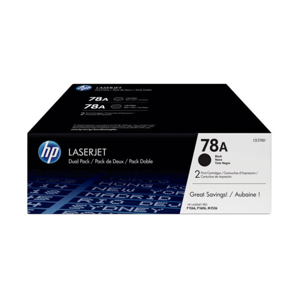 Pack de 2 Cartuchos de Tóner HP 78A Negro LaserJet Original