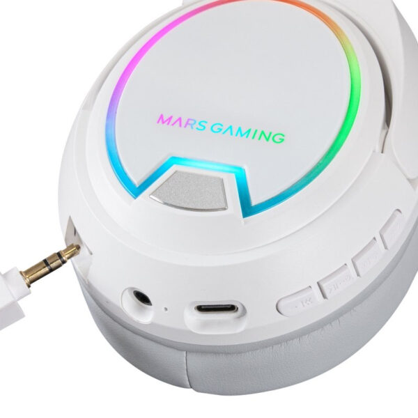 Auriculares Gaming Mars Gaming MHW-100 Inalámbricos Blancos - Imagen 6